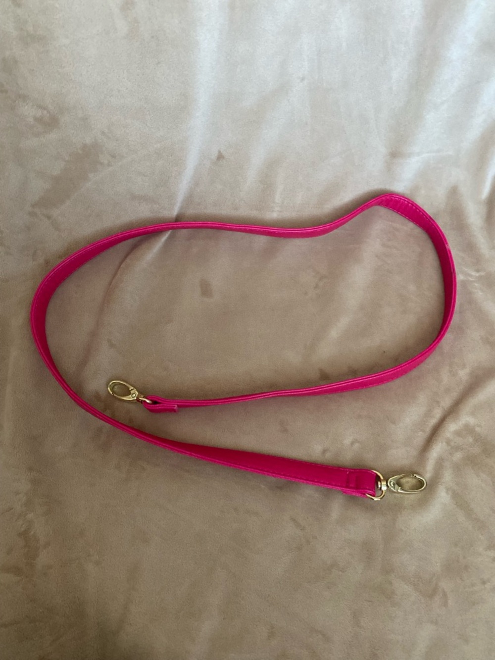Hot Pink Crossbody Strap with Gold Hardware
